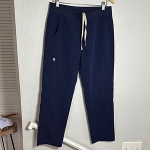 FIGS Men's Blue Straight Scrub Pants Cargo Pockets T2001S Drawstring PO 1735